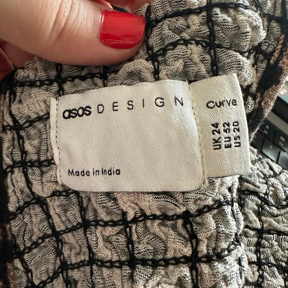 ASOS Design Curve 20 US Leopard Print Midaxi V Neck Full Hem Midi Maxi Dress NWT - Picture 8 of 12
